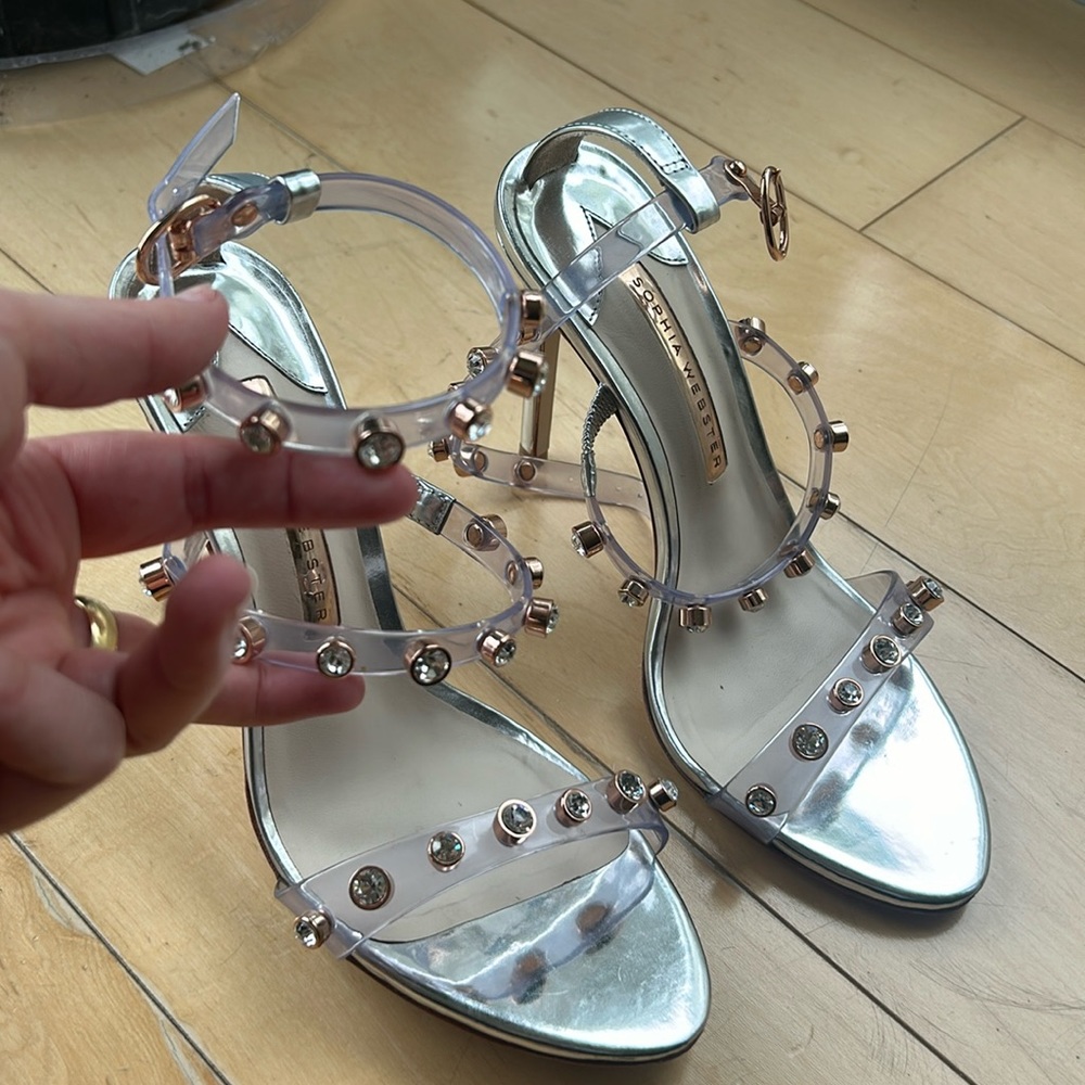 Sophia Webster Rose Gold & Silver Heels